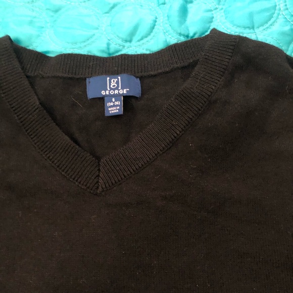 George V- Neck Black Small Sweater NWOT - Picture 5 of 6
